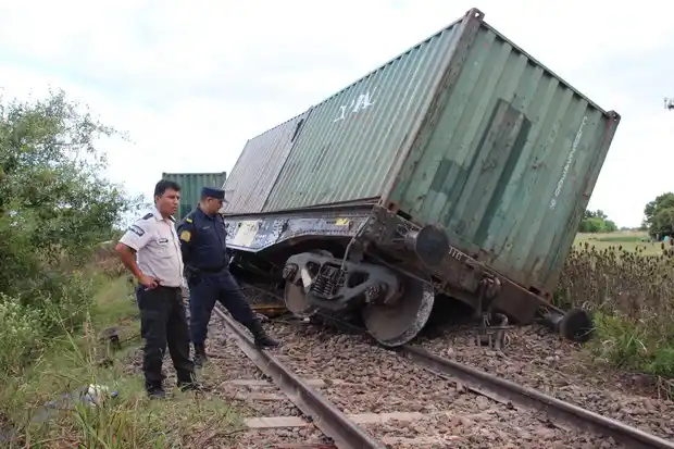 Descarriló un tren de carga