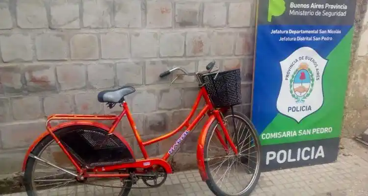 Menores de 12 y 16 años fueron detenidos por robar una bicicleta