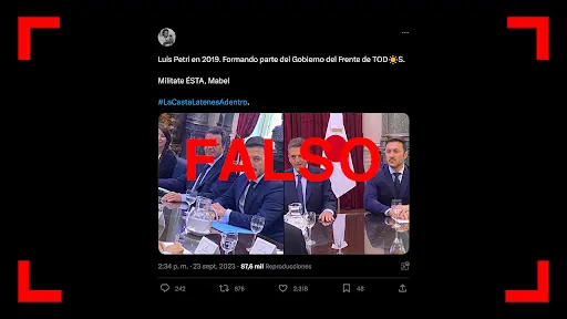 No, Luis Petri, candidato a vice de Juntos por el Cambio, no formó parte del gobierno del Frente de Todos en 2019