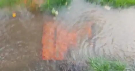 Llueve un poco y “cloacas rebalsadas”