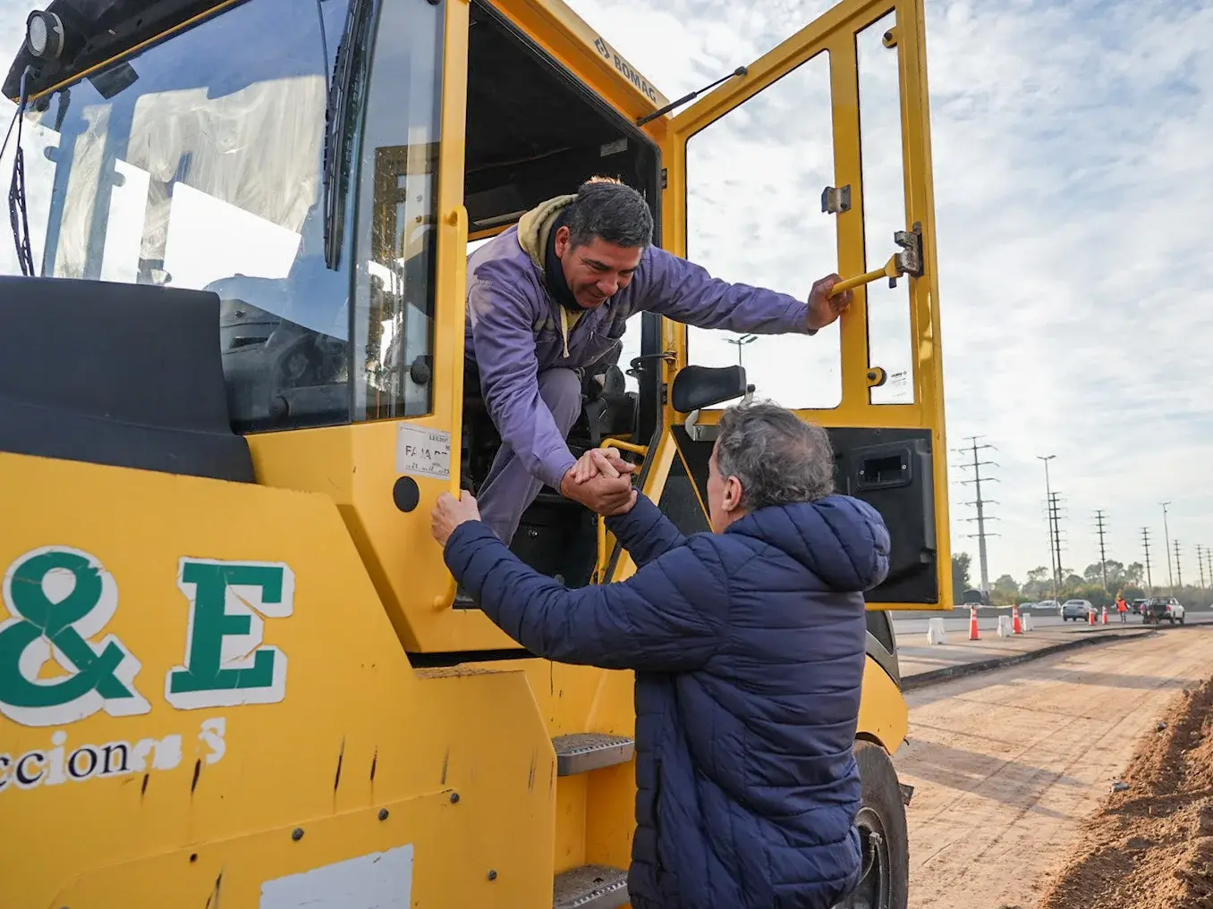 Katopodis supervisó los trabajos del cuarto carril de la Autopista La Plata - Buenos Aires