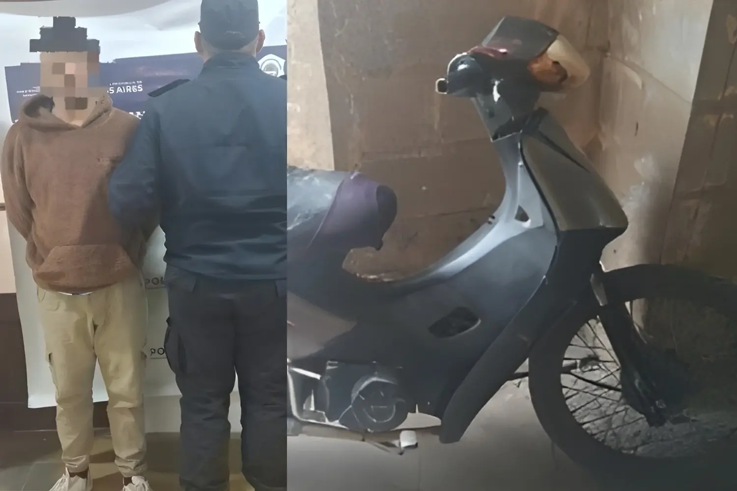 La moto fue secuestrada por la policía.
