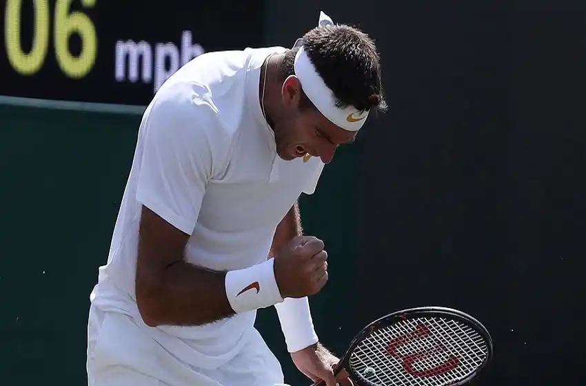 Delpo dio otro paso más en el césped británico