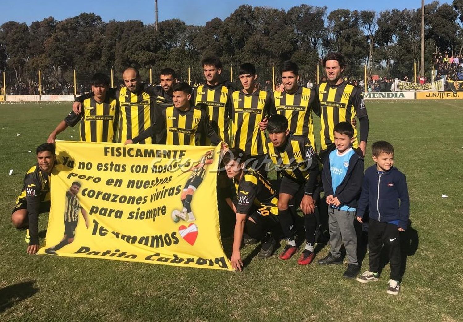 El equipo aurinegro, antes de disputar el clásico