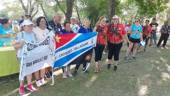 Delegaciones de adultos mayores de doce localidades participaron del torneo de golf croquet