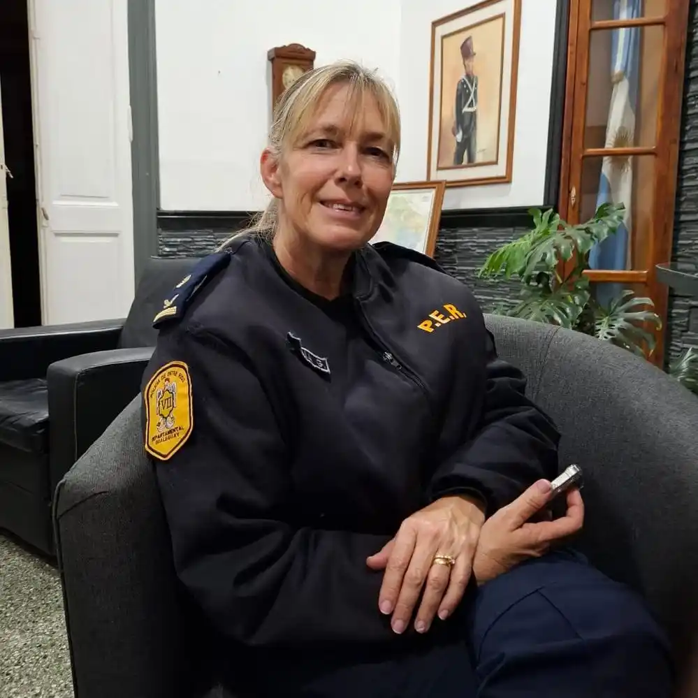 Comisario Inspector Gabriela Bruna, Jefa Departamental de Policía de Gualeguay.