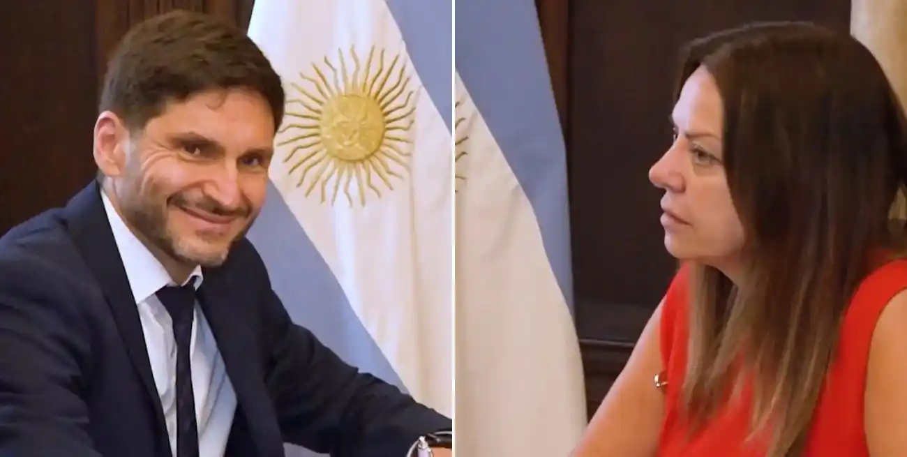 Pullaro y Pettovello este martes al momento de la firma. Crédito: Prensa Maximiliano Pullaro