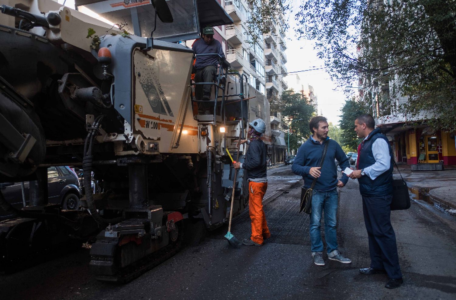 Avanzan obras de pavimento en la zona de la ex Terminal y Tribunales