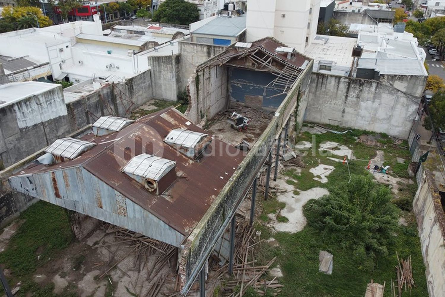 Desde arriba: así quedó la Recova Ripamonti luego del derrumbe