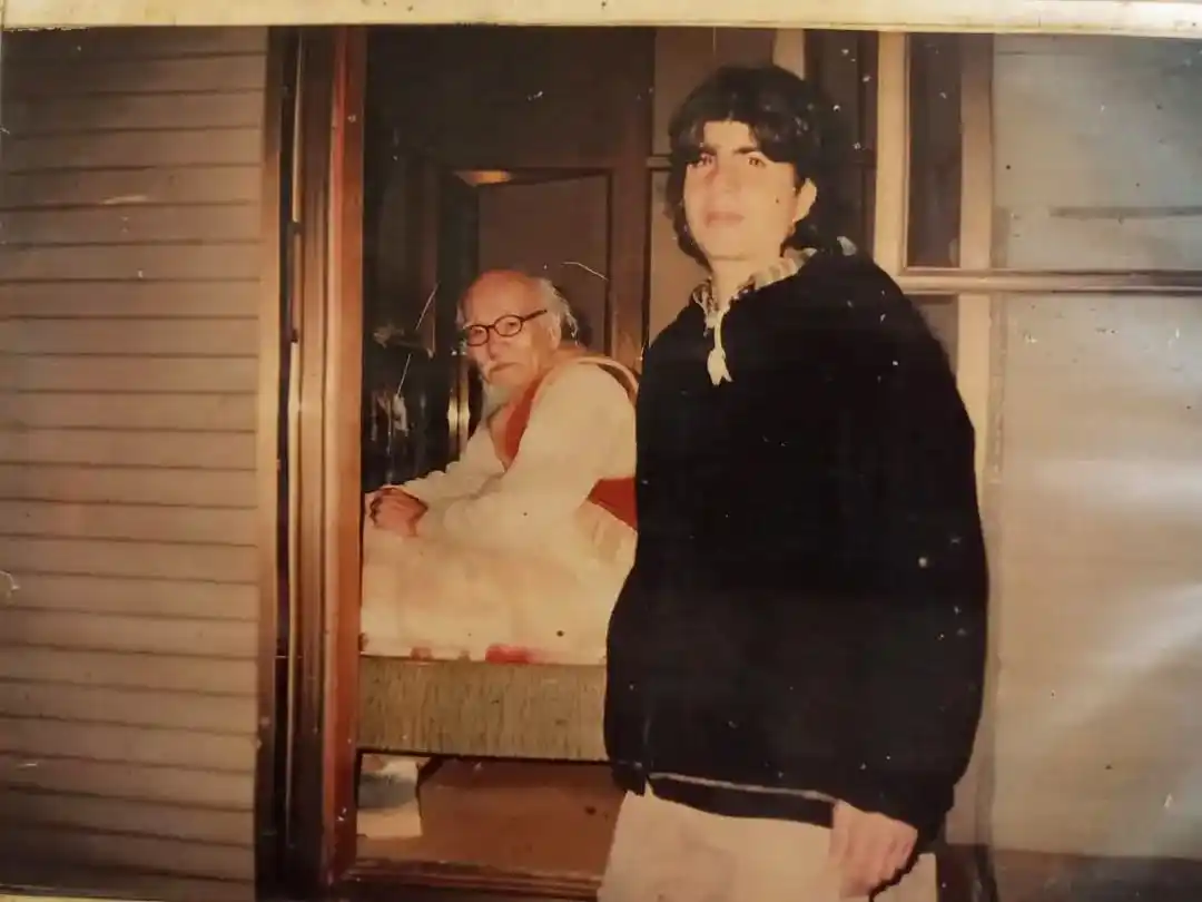 Damián Colucci junto a Masanobu Fukuoka, a sus 20 años en Japón.