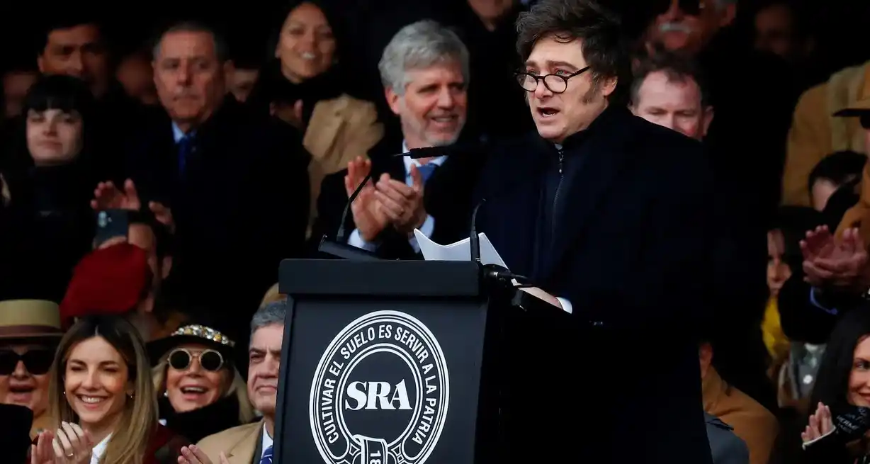 El presidente en La Rural de Palermo. Reuters.