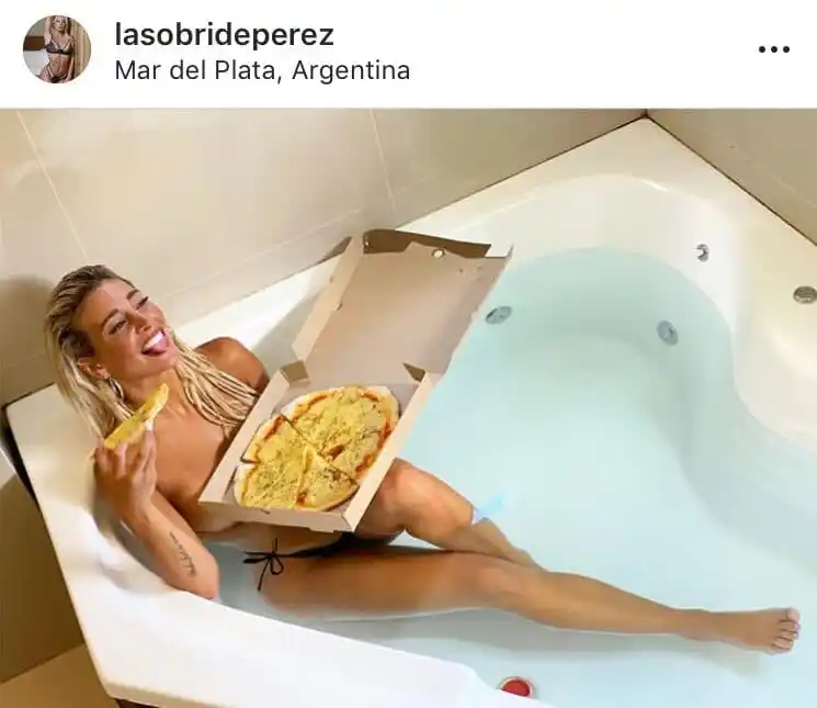 Sol Pérez alborota la redes con su…pizza de nueve porciones