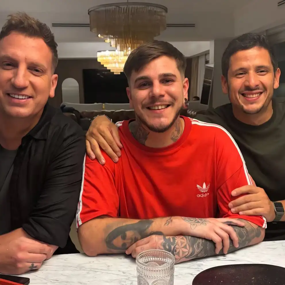 Guido, el hermano de Mauro Icardi, junto a Maxi López y Martín Migueles actual pareja de Wanda