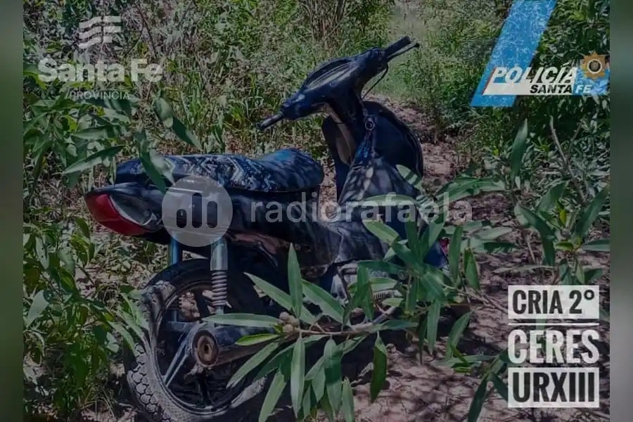 Recuperaron una motocicleta robada en la región tras un operativo de rastrillaje