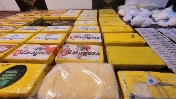 La droga incautada en el operativo.