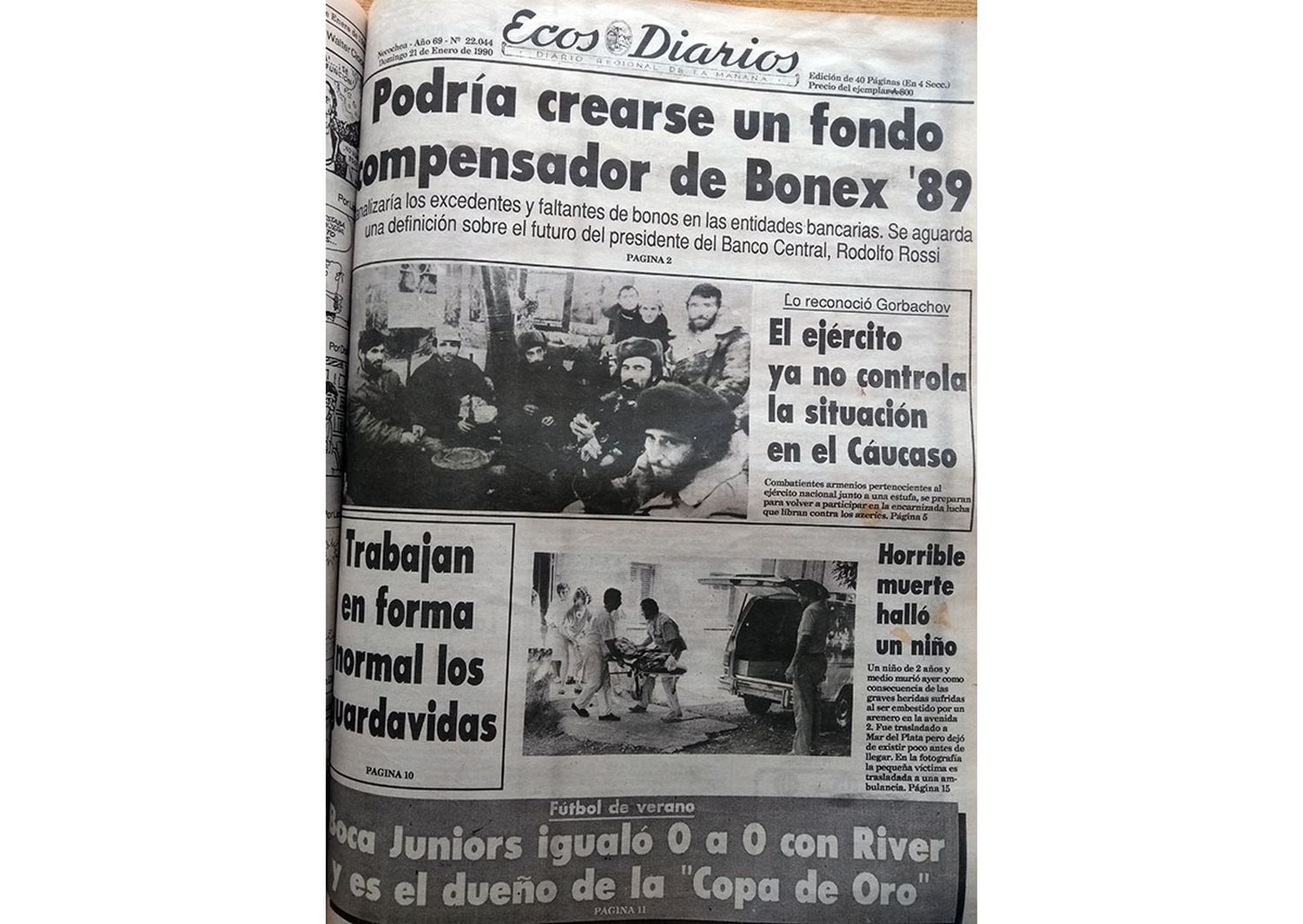 Domingo 21 de enero de 1990