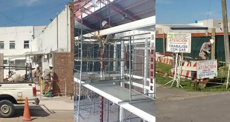 Las obras de Coopser: Amplía el sanatorio, acondiciona el Salón Comunitario y avanzan las de gas en la vía pública