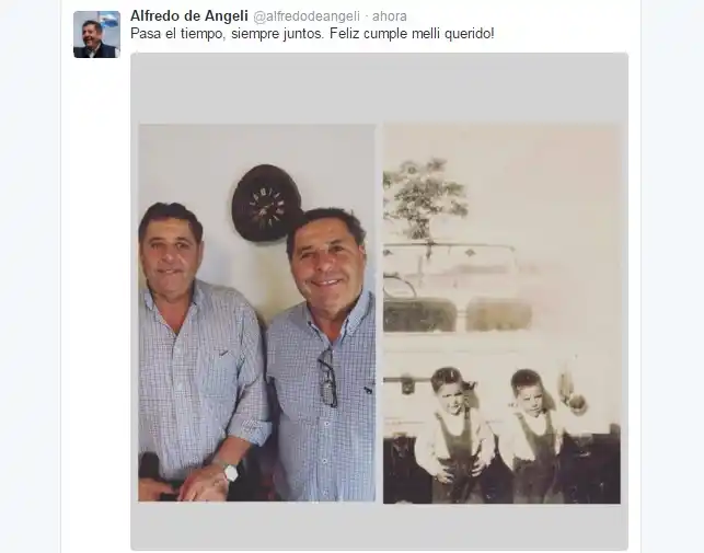 ¿Cuál es cuál? Alfredo De Ángeli le dedicó un feliz cumpleaños a su mellizo