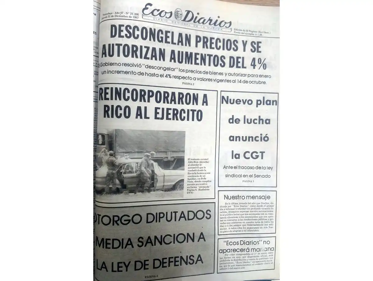 Jueves 31 de diciembre de 1987