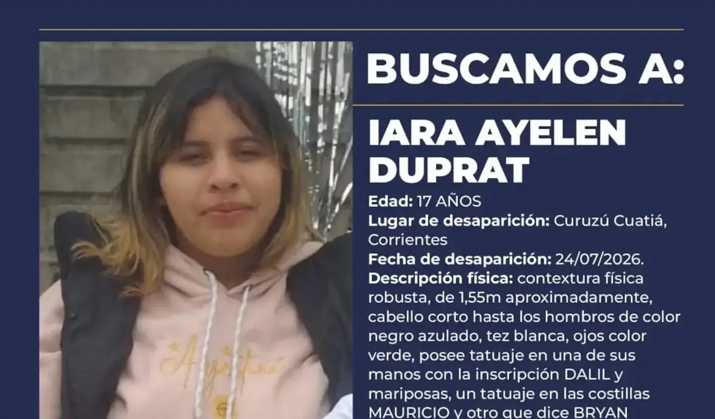 Activaron la Alerta Sofía para dar con el paradero de la adolescente.
