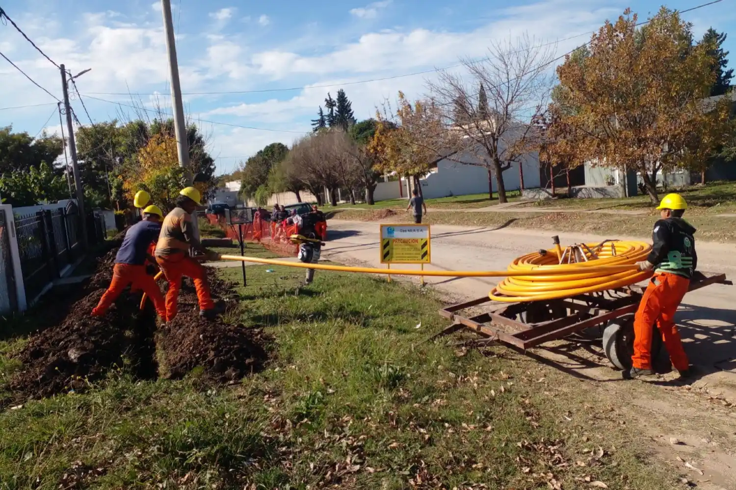 Comenzaron los trabajos de ampliación de la red de gas natural