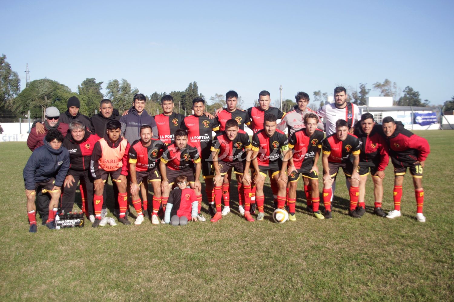 Los de Fernando Astudillo. El equipo de Nicanor Olivera, que visitó a Gimnasia