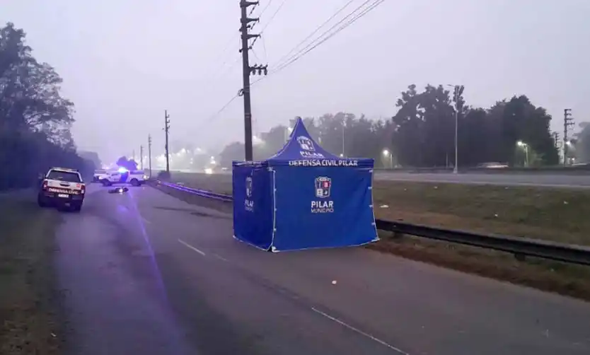 Tragedia en Ruta 8: motociclista muere tras perder el control del vehículo