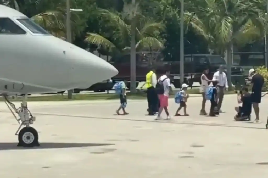 Messi llegó a Miami acompañado por su familia