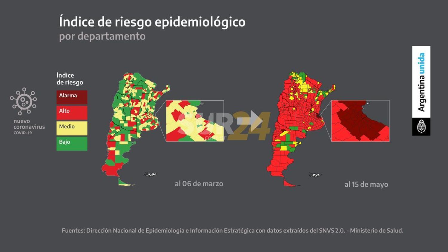 Duras restricciones en el país: se aplican a zonas de alto riesgo y alarma epidemiológica