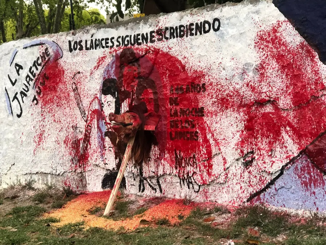 Quilmes: Vandalizaron un mural en homenaje a “la noche de los Lápices” y la intendenta lo repudió