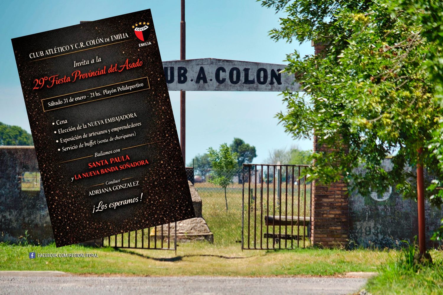 Jorge Bejarano, presidente del Club | Este sábado, Emilia disfrutará de la 29° edición de la Fiesta Provincial del Asado