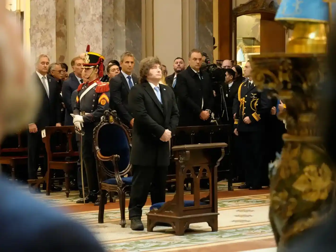 Milei en el Tedeum. Foto: Presidencia.