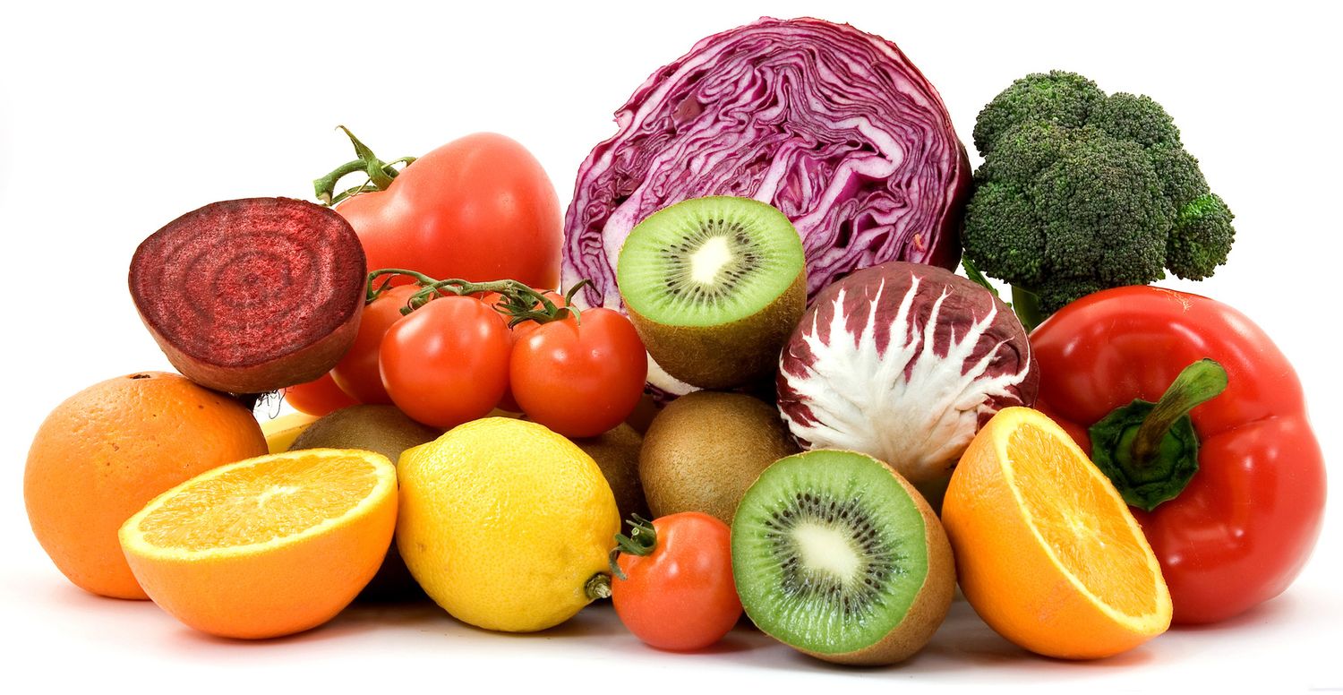 El camino de las verduras en el mercado