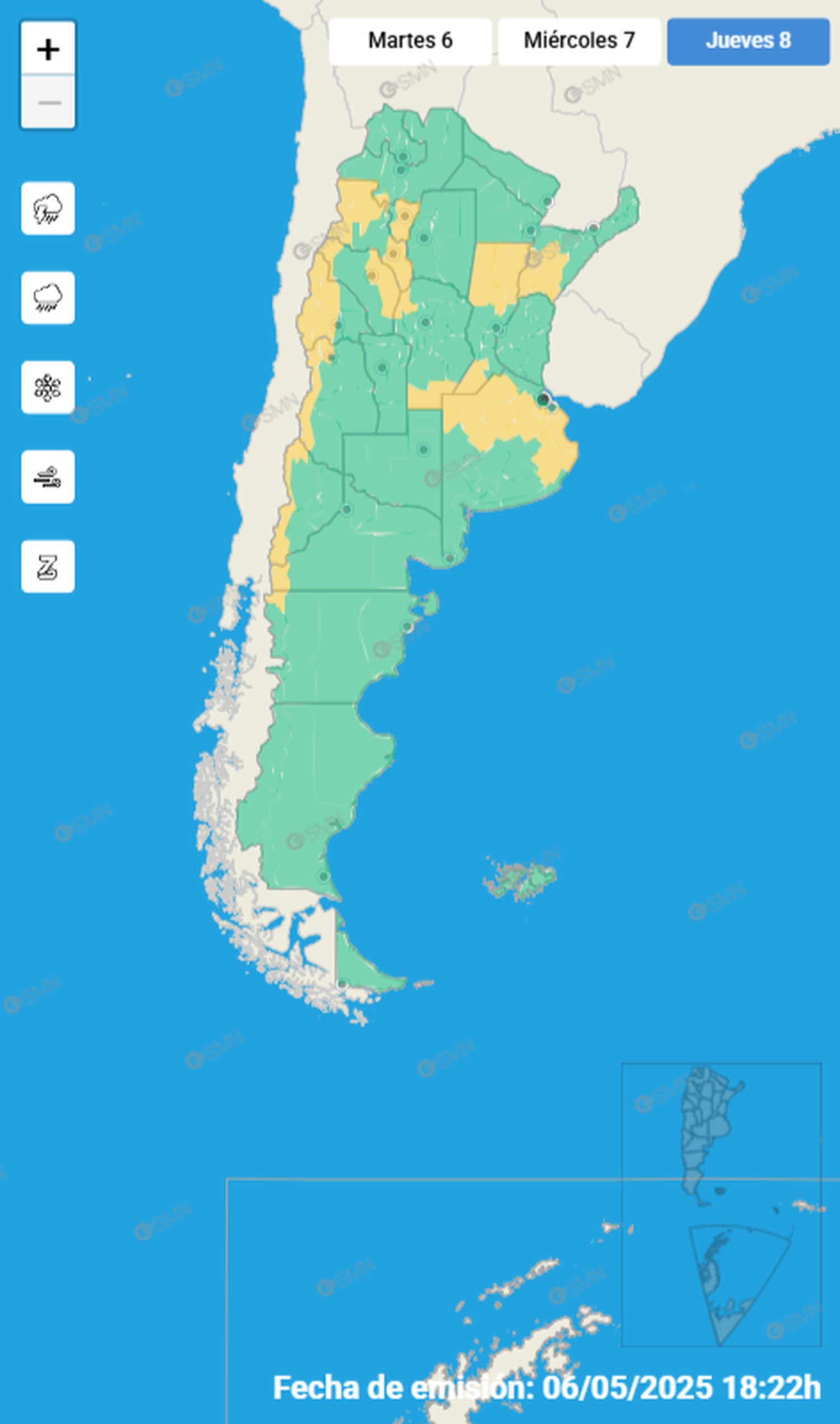 mapa smn