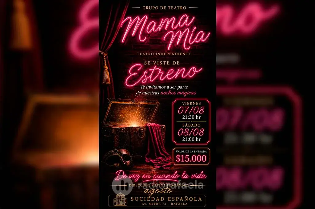 El grupo teatral Mamá Mía estrenará “De vez en cuando la vida” en Rafaela