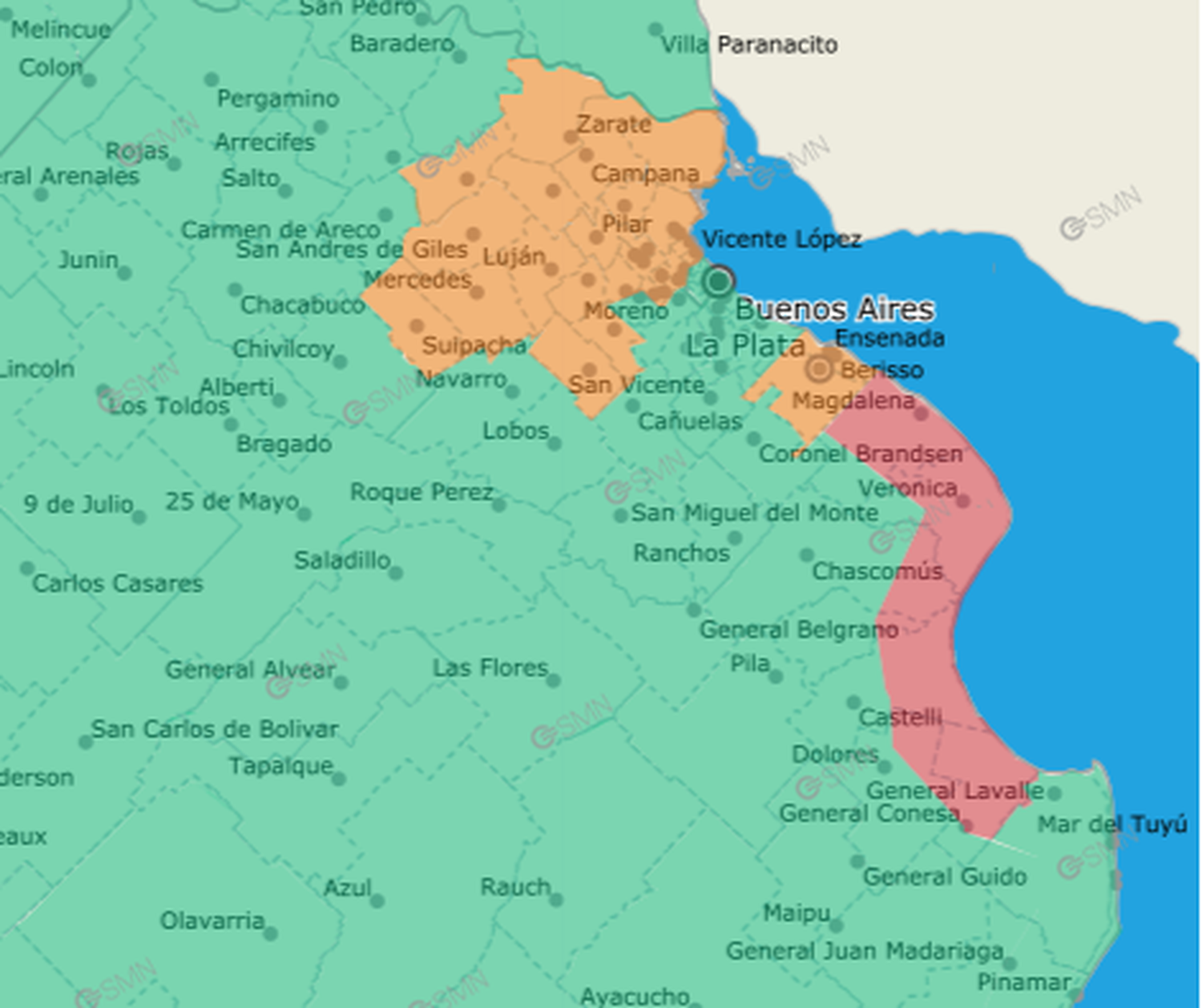Se repliega la ola polar con un alerta rojo en Provincia de Buenos Aires