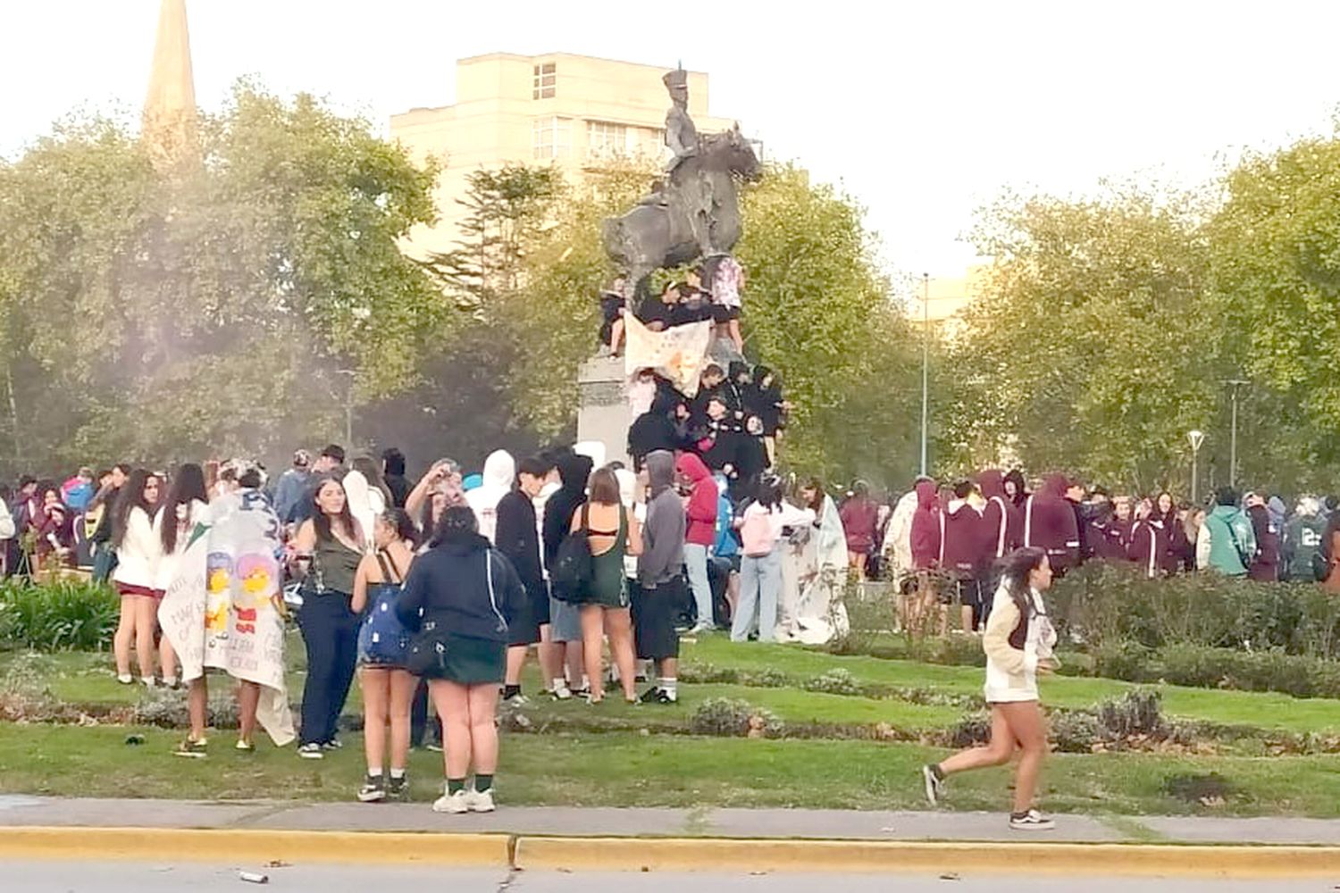 En el centro de la Plaza. Tuvo lugar el festejo de ayer