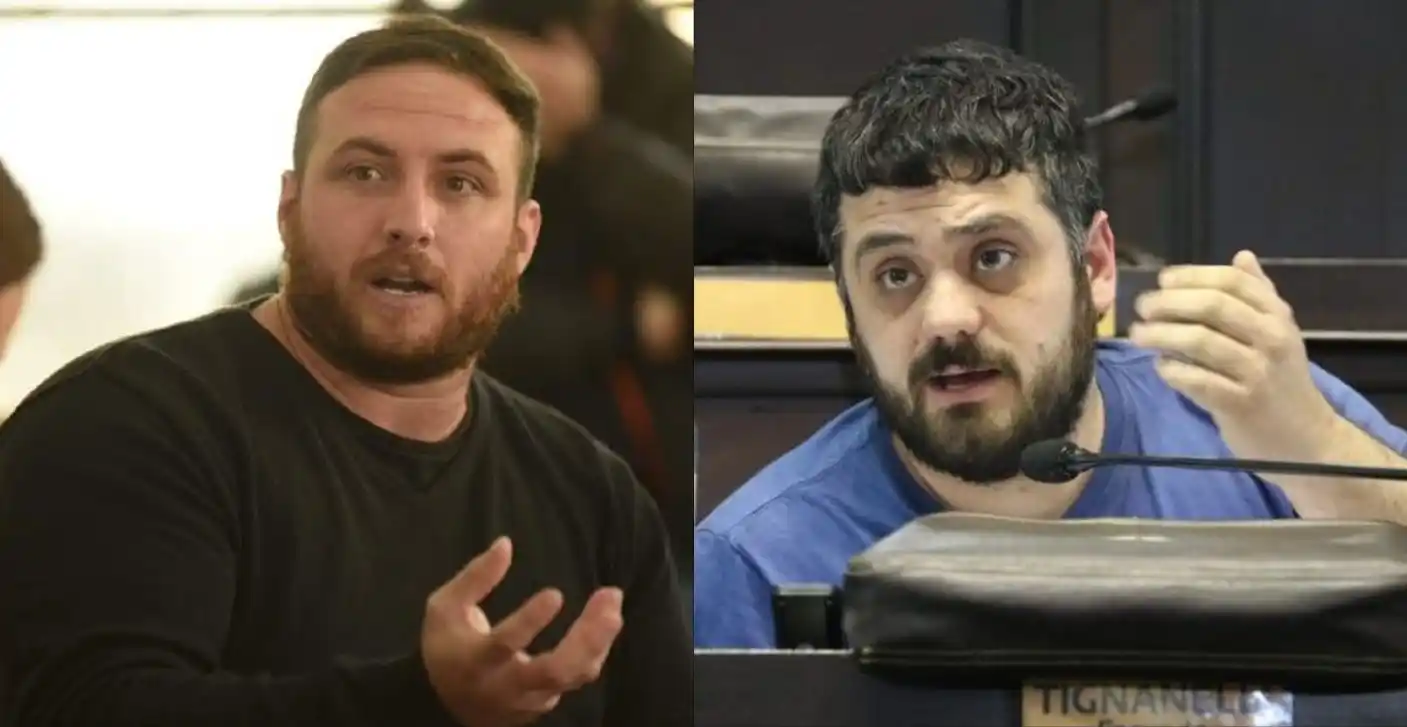 Federico Fagioli (Patria Grande) y Facundo Tignanelli (La Cámpora).