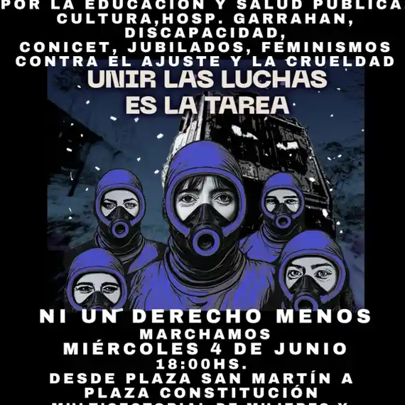 #NiUnDerechoMenos: la consigna que unirá jubilados, discapacidad, cultura y feminismos