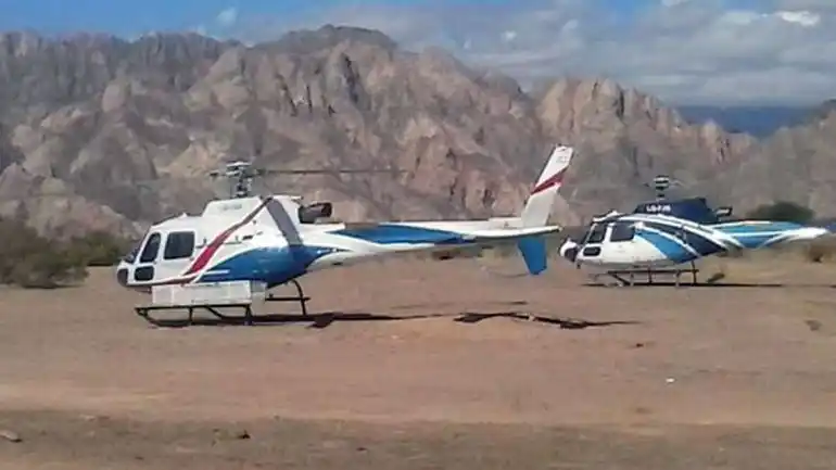 Un video muestra cómo fue el accidente de helicópteros en La Rioja