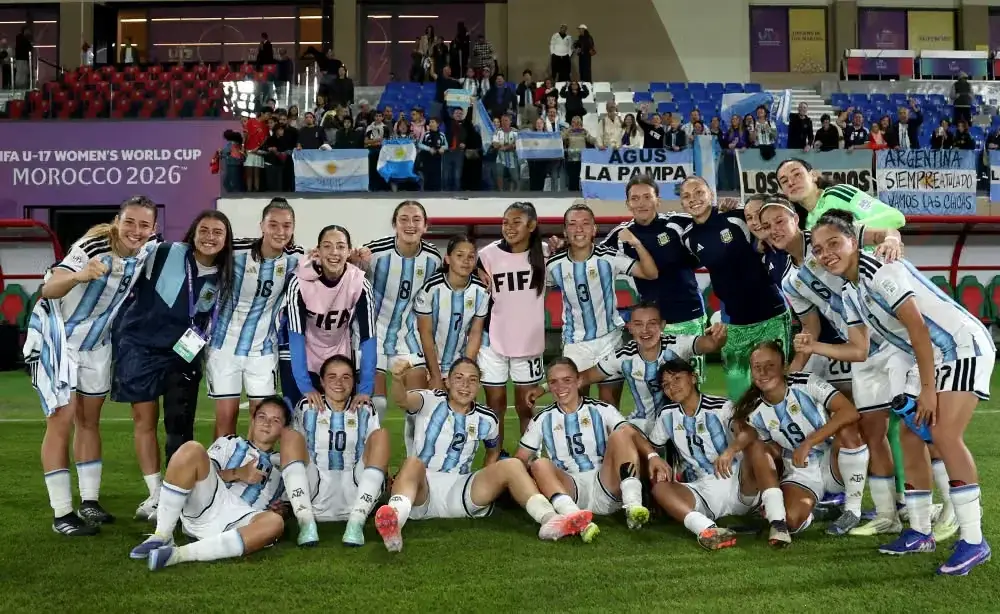 La Albicelste clasificó por primera vez a octavos de un Mundial femenino Sub 17: Ghana será el próximo rival. Foto:@Argentina