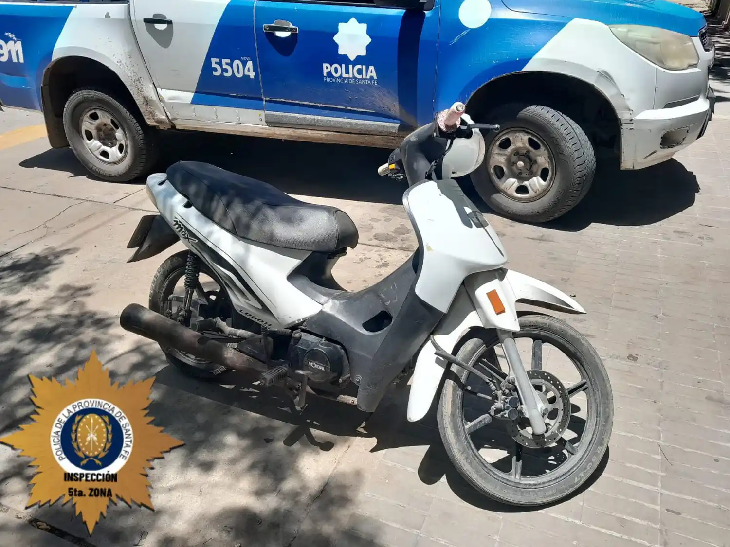 La policía recuperó una moto robada