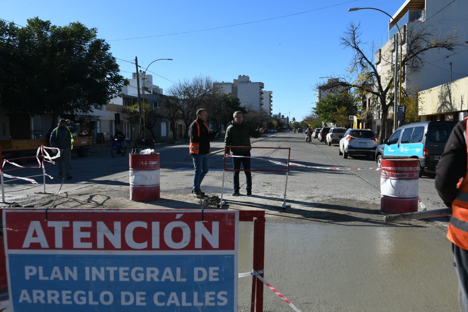 El intendente supervisó el avance de la décima etapa del plan de bacheo.
