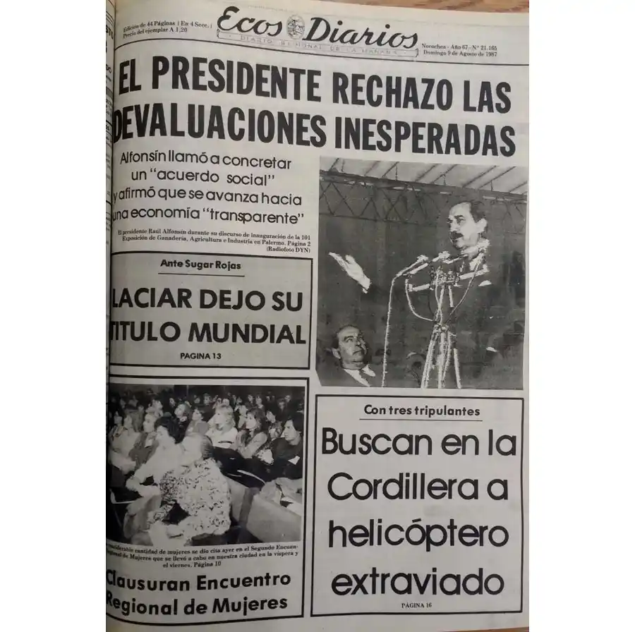 Domingo 9 de agosto de 1987