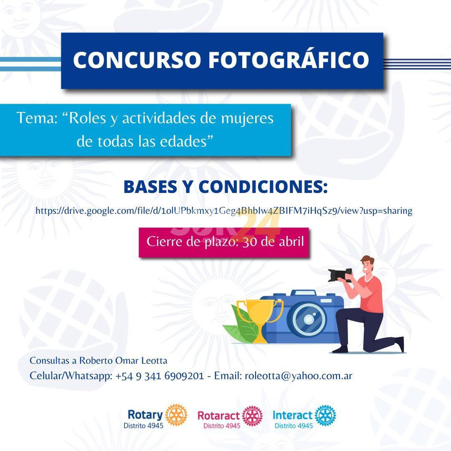 Concurso fotográfico abierto: “Mujer en acción”.