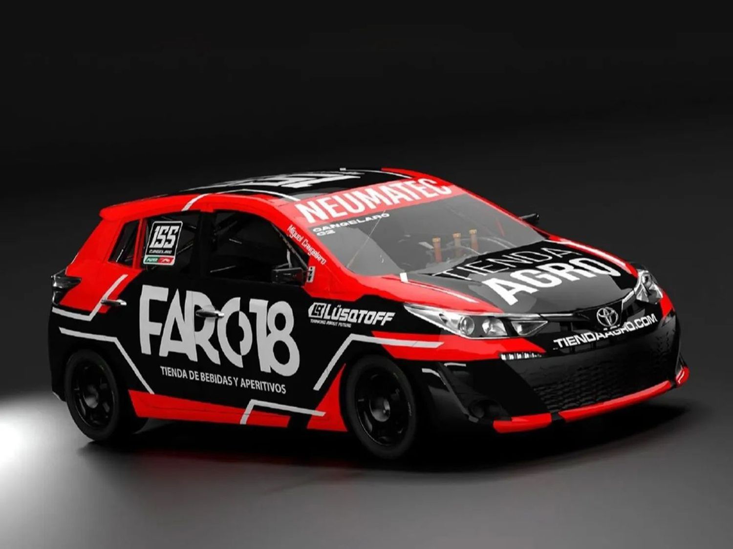 Objetivo. El que tiene el loberense Miguel  Adrián Cangelaro, con un Toyota Yaris, en la Clase 2 del TN