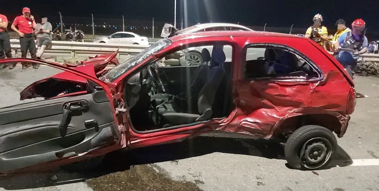 Así quedaron los vehículos tras el accidente. Crédito: @nicolasluque