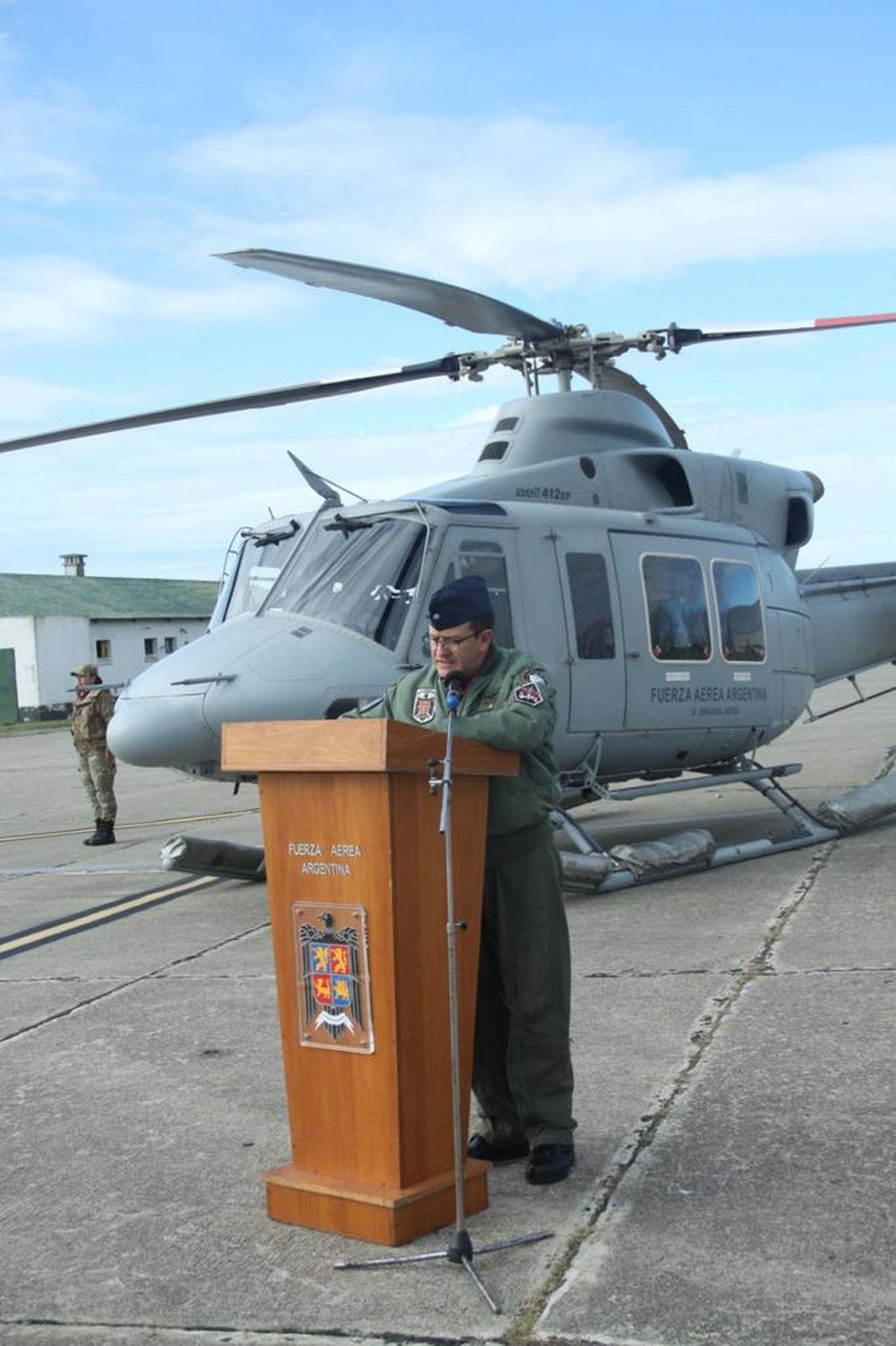 Helicóptero Bell-412 en la VI Brigada Aérea.