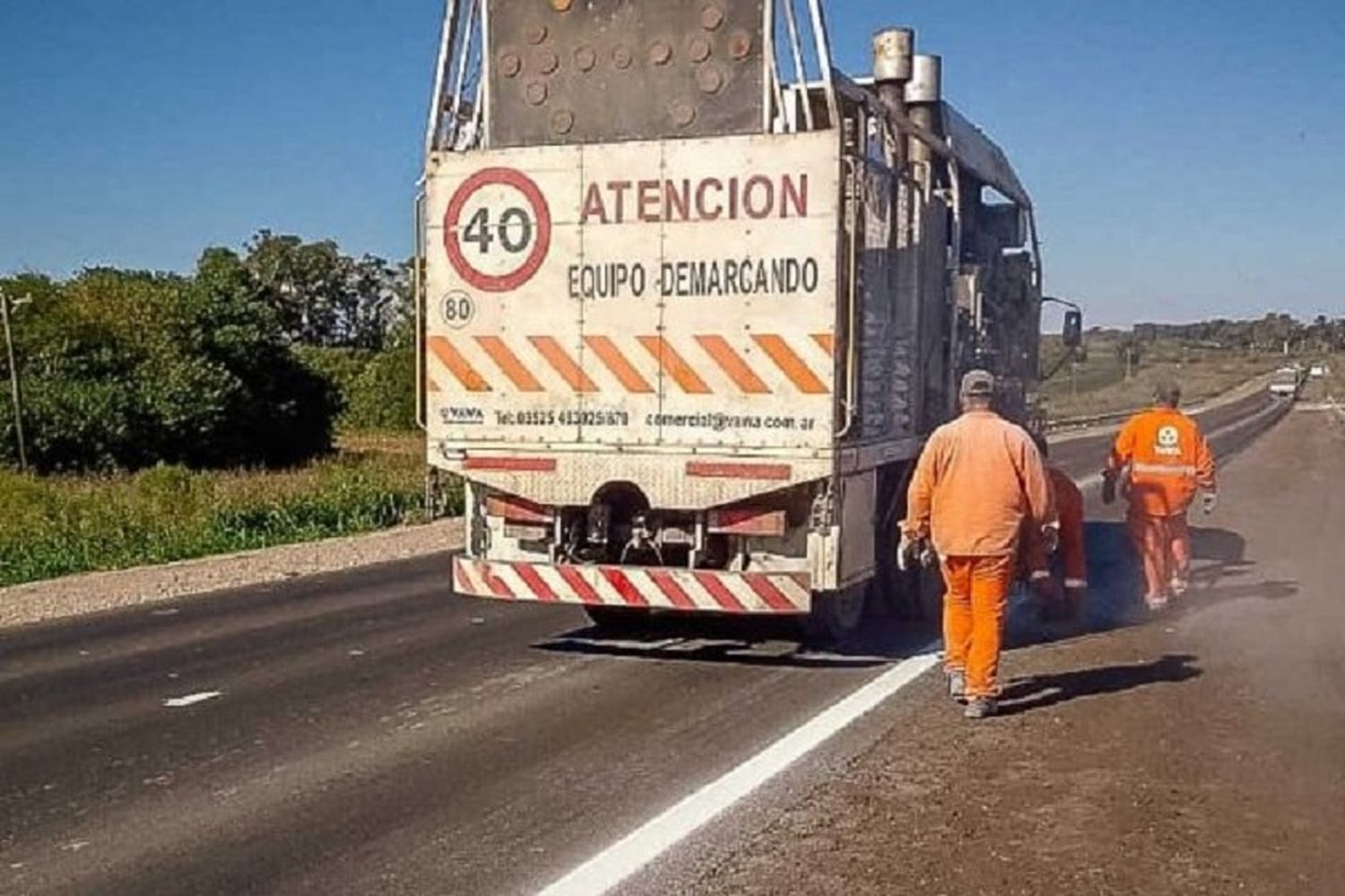 Comenzó la demarcación en la variante Dr. Joaquín Vivanco en el acceso a Victoria