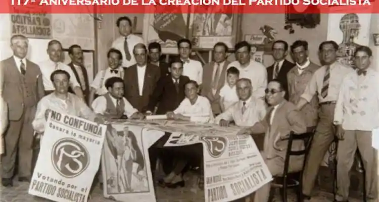 Recuerdo del partido socialista a 117 años de su creación